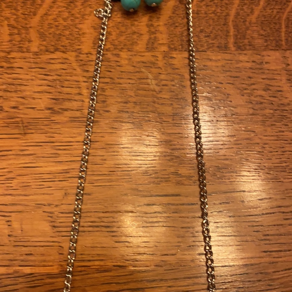 Paparazzi Teal Necklace and Earrings - Picture 5 of 5